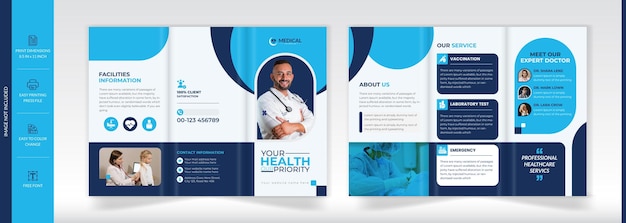 Modern and clean medical Trifold Brochure design