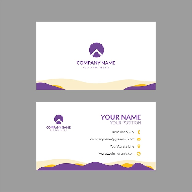 Modern clean professional business card for company