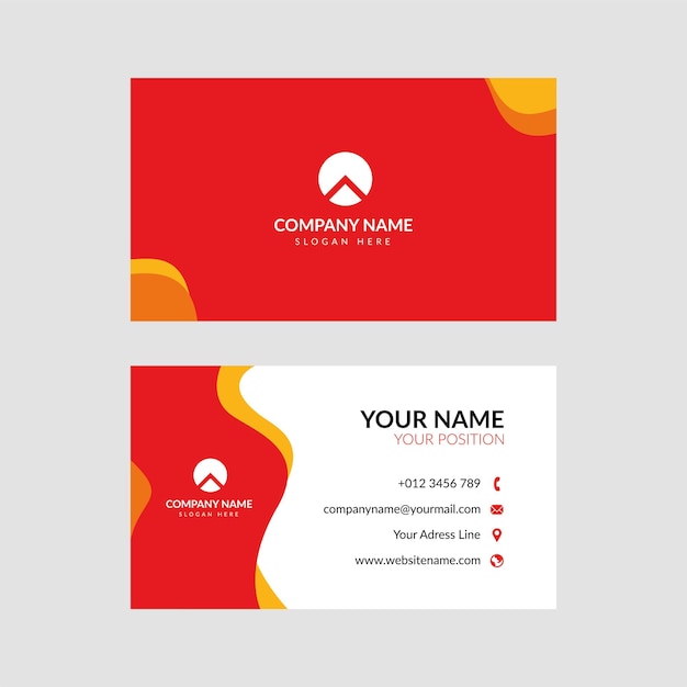 Vector modern clean professional business card for company