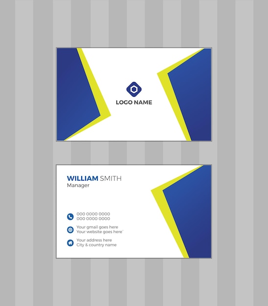Modern and clean professional business card design template