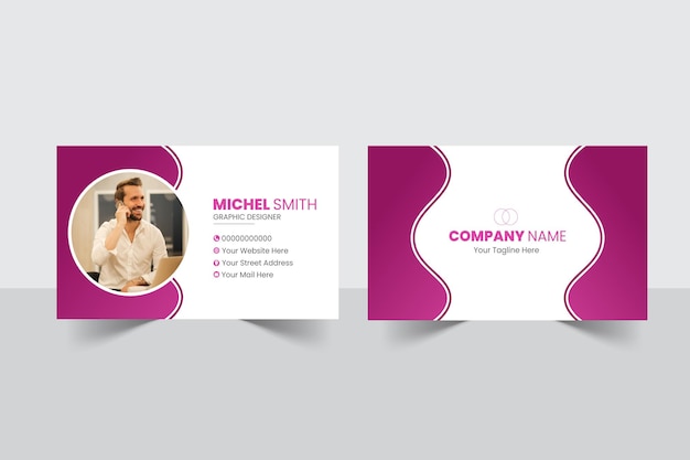 Modern and clean professional business card template design