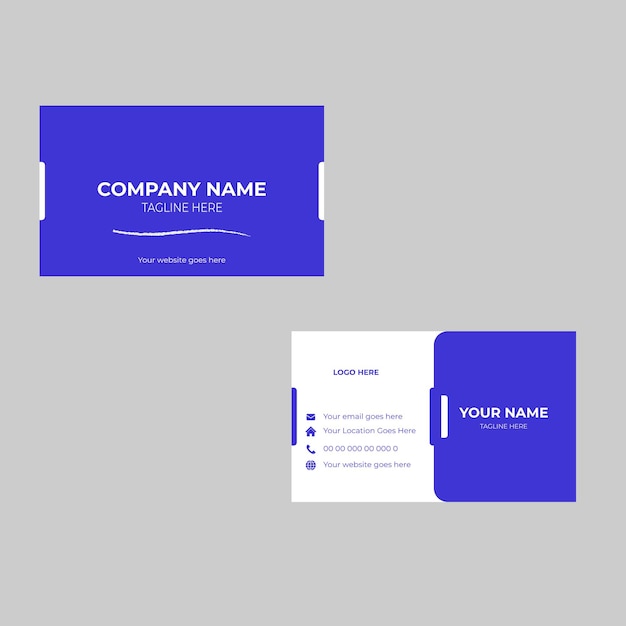 Modern and clean professional business card template