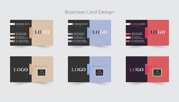 современный и чистый профессиональный шаблон визитной карточки