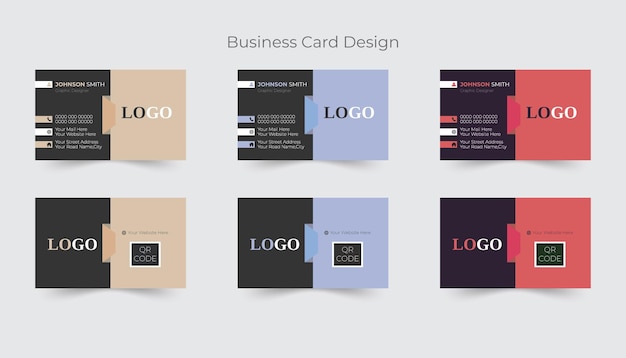 modern and clean professional business card template