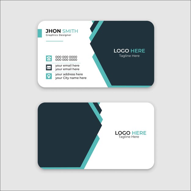 Modern and clean professional business card template