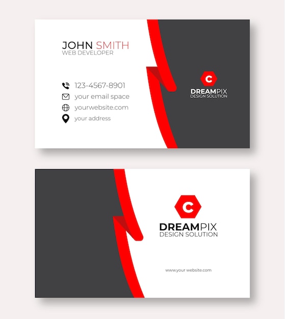 modern and clean professional business card template