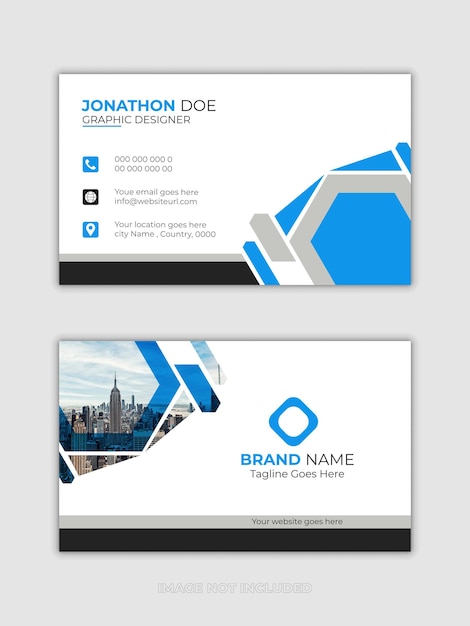modern and clean professional business card template