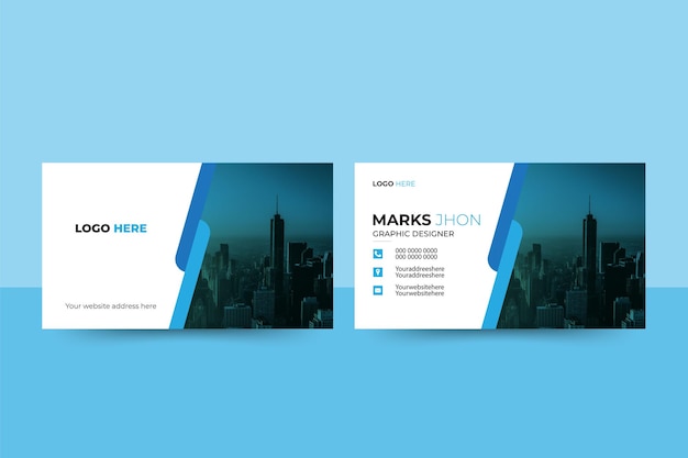 Modern and clean professional business card template