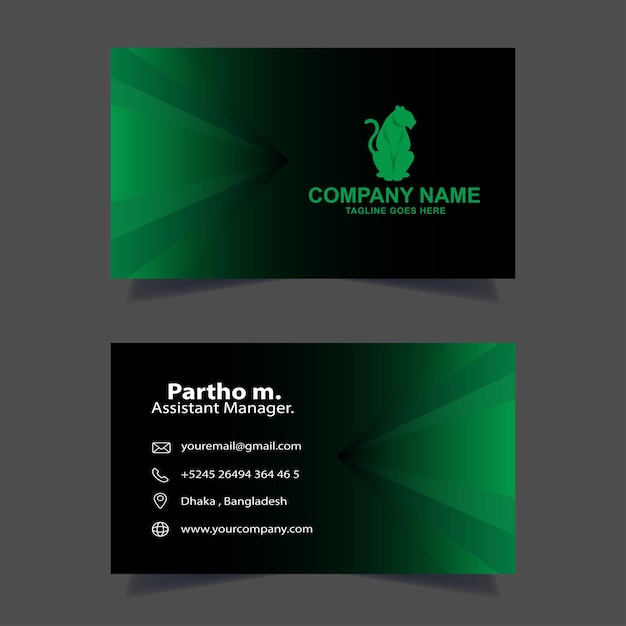 Vector modern and clean professional business card template