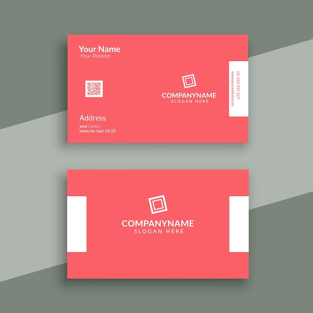 modern and clean professional business card template