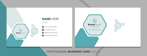 Modern and clean professional business card template