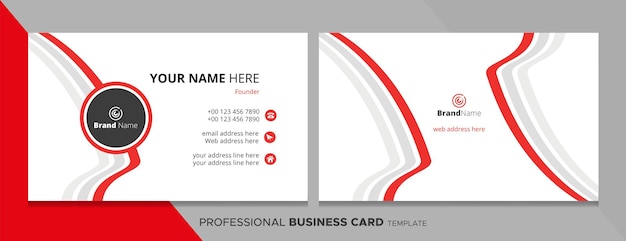 Modern and clean professional business card template