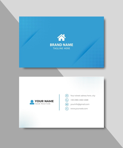 Modern and clean professional business card template