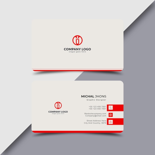 modern and clean professional business card template