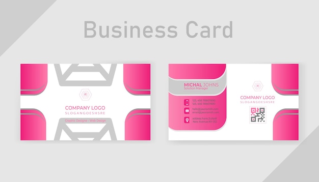 Vector modern and clean professional business card template