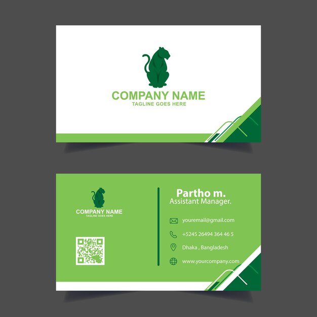 Vector modern and clean professional business card template