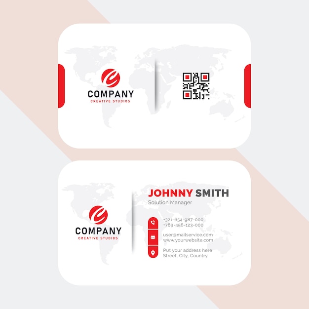 Modern and clean professional business card template