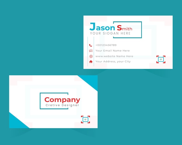 modern and clean professional business card template