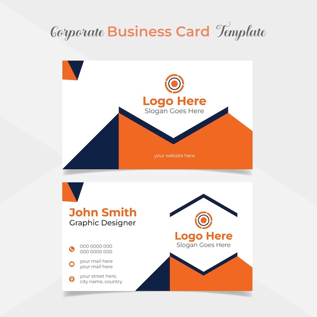 modern and clean professional company business card template design