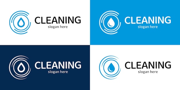 Modern cleaning service logotype Vector