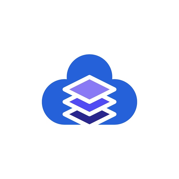 Vector modern cloud gegevensopslag logo