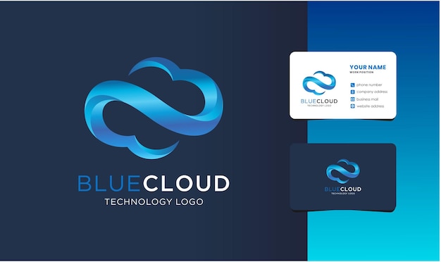 Logo cloud moderno con design di biglietti da visita.