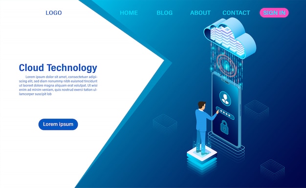 modern cloud technology and networking . online computing technology. big data flow processing concept, internet data services