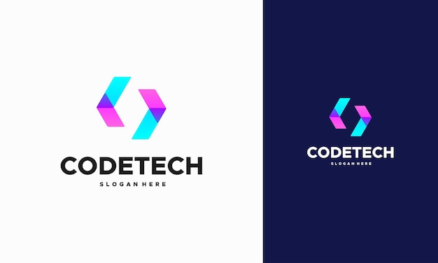 Modern Coding logo designs concept vector, Programmer Technology logo icon vector