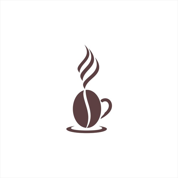 Vettore caffè moderno logo design template idea con colore marrone