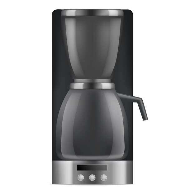 Vector modern coffee maker icon realistic illustration of modern coffee maker vector icon for web design isolated on white background