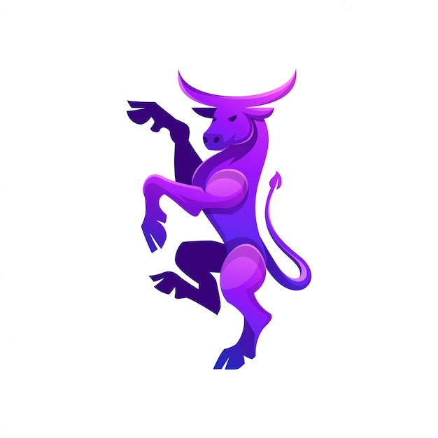 Vector modern color bull logo