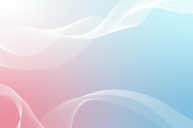 Modern color gradient blur with waving abstract object