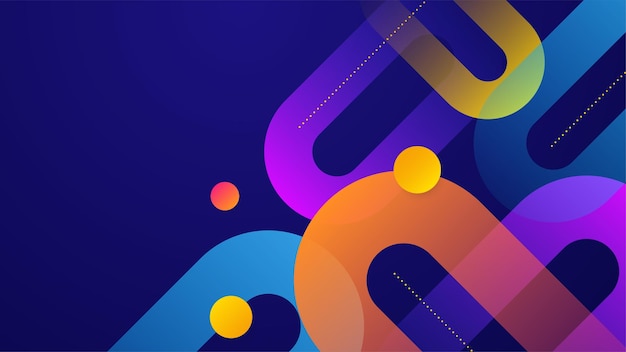 Modern colorful abstract background with geometric shapes lines and waves