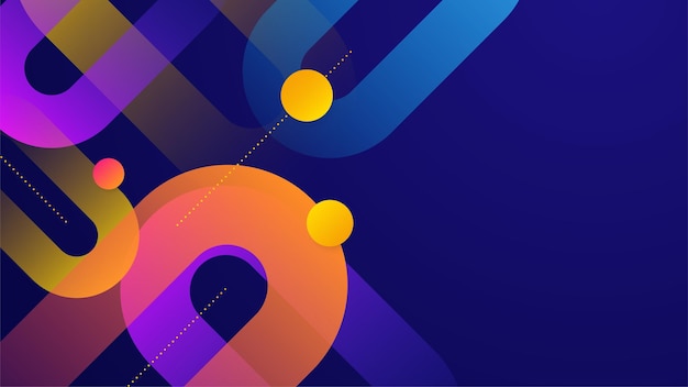 Modern colorful abstract background with geometric shapes lines and waves