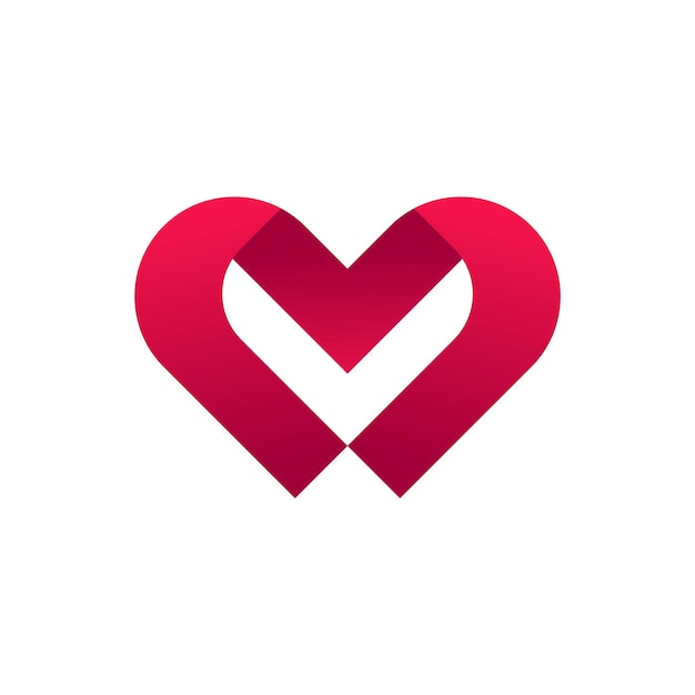Современный красочный абстрактный логотип любви