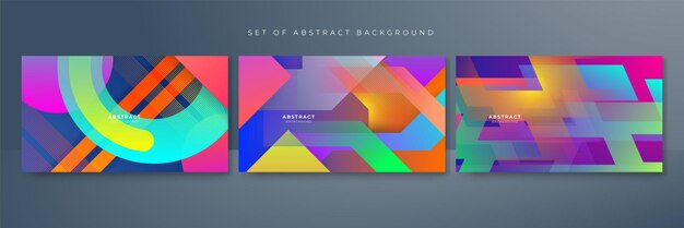 Modern colorful abstract presentation background with geometric circle stripe lines