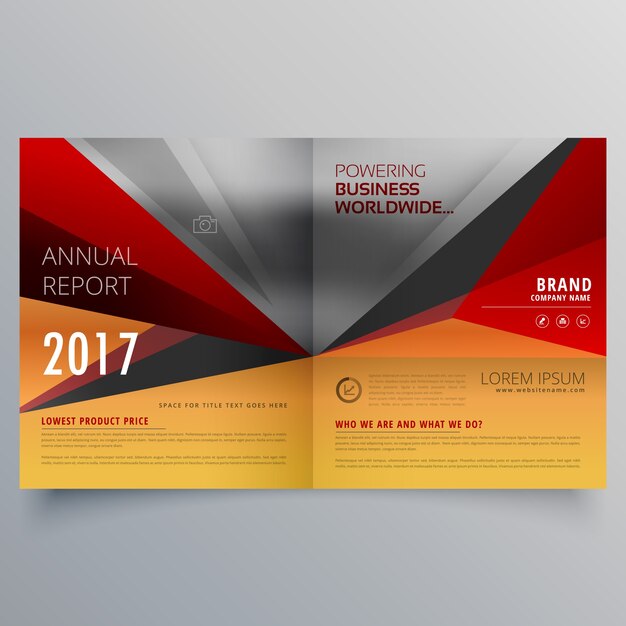 Modern colorful annual report template