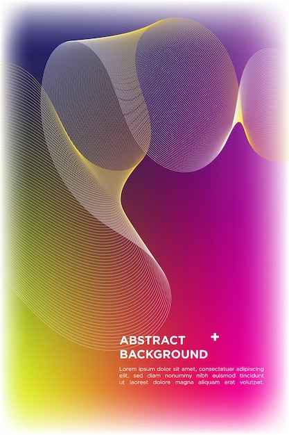 Vector modern colorful background with abstract shape lines