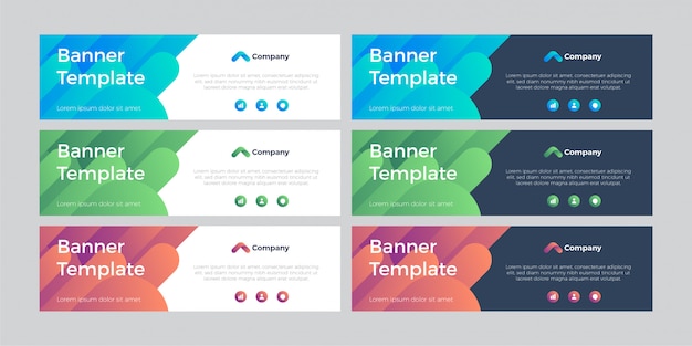 Modern colorful banner template