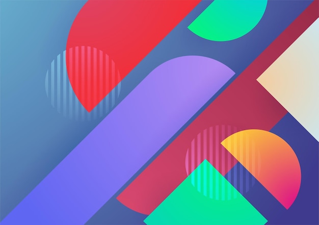 Modern colorful blue abstract geometric background Tech with square triangle circle and geometric shapes Vector abstract graphic design banner pattern background template