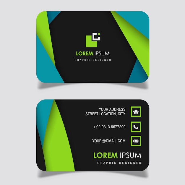 Modern colorful business card