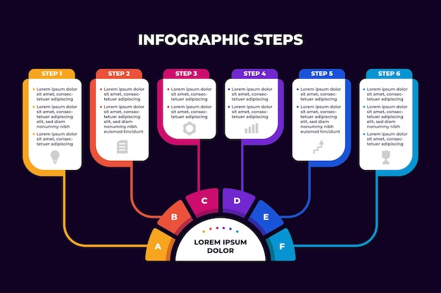 현대 다채로운 비즈니스 Infographic 프레 젠 테이 션 템플릿