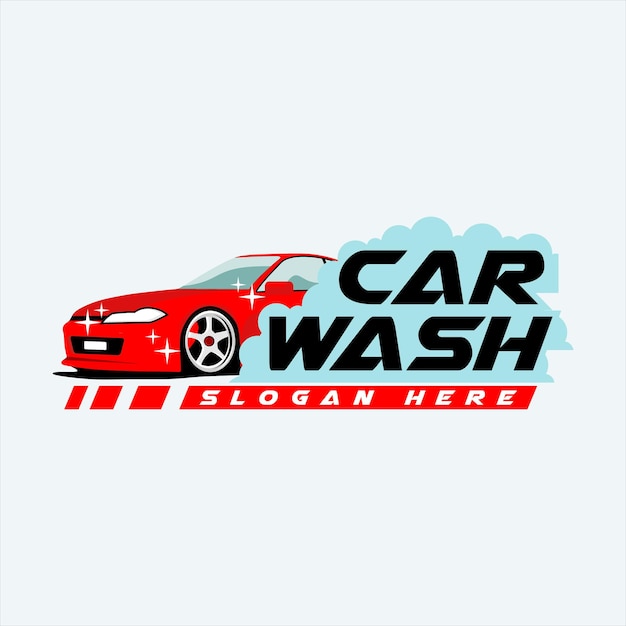 Modern Colorful Car Wash Logo Design Template