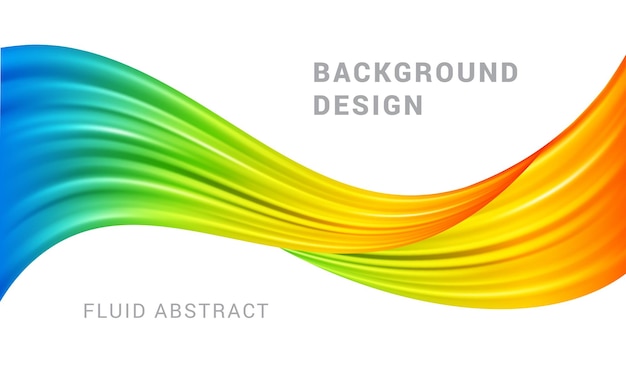 현대 다채로운 흐름 추상적인 배경 벡터 일러스트 레이 션 디지털 그림 액체 다채로운 밝은 그라데이션 유행 웨이브 배너 서식 파일