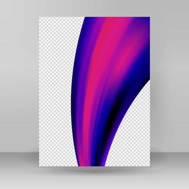 Modern colorful flow poster Wavy liquid shape in rainbow color reflecting the background of the flare Artistic design for your design project