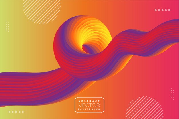 Modern colorful fluid loop background premium Vector