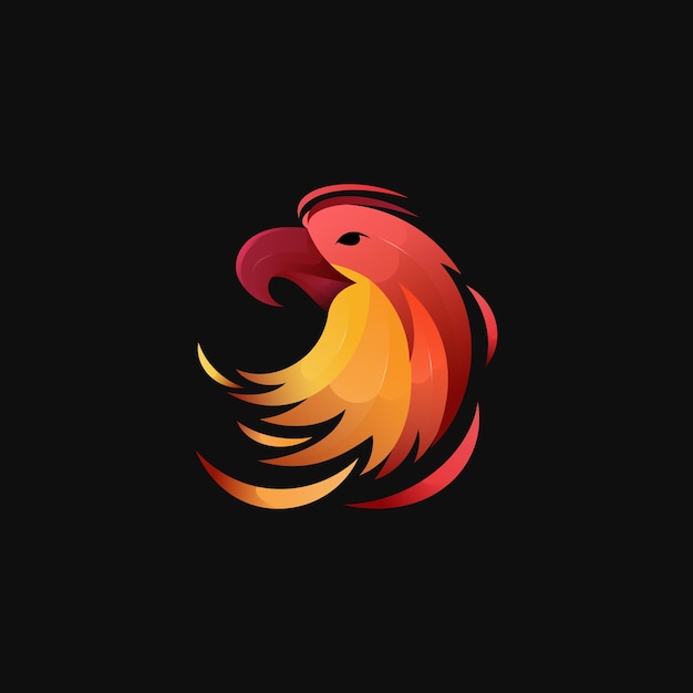 Modern colorful gradient eagle logo