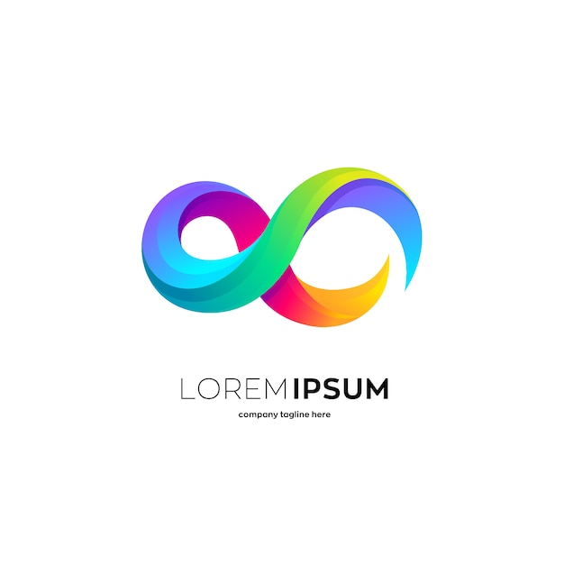 Modern colorful infinity, premium logo template