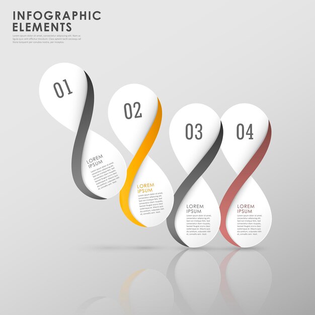 현대 다채로운 무한대 기호 infographic 요소 템플릿