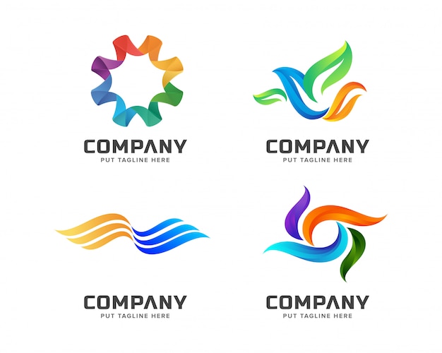 Modern colorful logo template